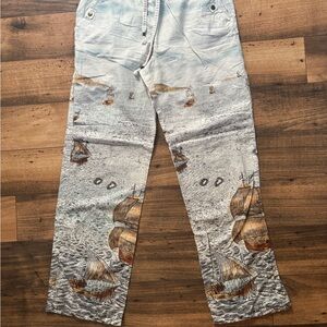 Women’s Nautical Print pajama pants-small